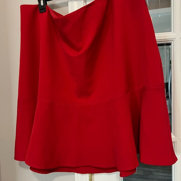 Eloquii Red Asymmetrical Midi A-Line Skirt size 22 NWT - Picture 2 of 12